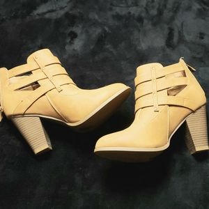 Tan booties
